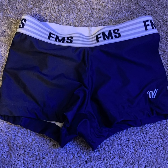 Navy blue school spandex shorts - Picture 1 of 3